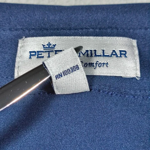 Peter Millar Polo Shirt Mens XL Blue Summer Comfort Golf Stretch Performance - Picture 4 of 7